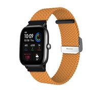 ToVioc 20mm Correa Compatible con Amazfit Cheetah (Square) / Amazfit GTR Mini/Amazfit GTS 4 Mini, Moda Transpirable, Elastic, Correa de Nailon Trenzado para Amazfit Bip 3 Pro - Naranja