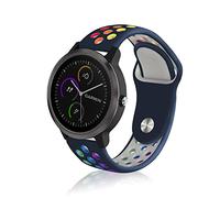 ToVioc 20mm Correa Compatible con Garmin Forerunner 570 42mm/165/165 Music, Transpirable Correa Deportiva de Silicona para Garmin Vivoactive 6/5/3/3 Music, Approach S44/S50/S40/S42 - Azul