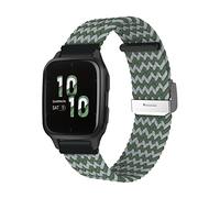 ToVioc 20mm Correa Compatible con Garmin vivoactive 5 / vívomove Trend/Garmin Venu Sq 2 music, Moda Transpirable, Elastic, Correa de Nailon Trenzado para Garmin Venu 2 Plus - Gris Verdoso