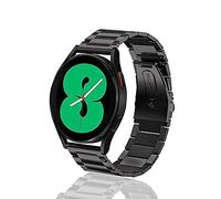 ToVioc 20mm Correa Compatible con Samsung Galaxy Watch 7/6/5/4 40mm&44mm, 6 Classic 43mm&47mm, Correa de Reloj de Metal de Acero Inoxidable para Samsung Galaxy Watch FE - Negro