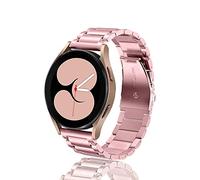 ToVioc 20mm Correa Compatible con Samsung Galaxy Watch 7/6/5/4 40mm&44mm, 6 Classic 43mm&47mm, Correa de Reloj de Metal de Acero Inoxidable para Samsung Galaxy Watch FE - Rosa
