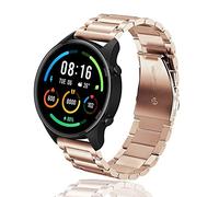 ToVioc 22mm Correa Compatible con Xiaomi Watch S4/S4 Sport/Redmi Watch 5 Active/5 Lite, Correa de Reloj de Metal de Acero Inoxidable para Amazfit Bip 6/5/5 Unity, Balance 2/1 - Oro de Rosa