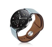 ToVioc 22mm Correa Compatible con Xiaomi Watch S4/S4 Sport/S3/S1 Pro, Correa de Repuesto de Cuero Adecuada para 46mm of Huawei Watch GT 6/GT 6 Pro/GT 5/GT 5 Pro, Ultimate 2/1 - Azul