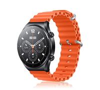 ToVioc 22mm Silicona Correa Compatible con Xiaomi Watch S4/S4 Sport/5/2/2 Pro/S3/Redmi Watch 5 Active, Transpirable Suave Deportivo Correa para Garmin D2 Air X15/Venu 4 45mm/Venu 3 - Naranja