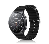 ToVioc 22mm Silicona Correa Compatible con Xiaomi Watch S4/S4 Sport/5/2/2 Pro/S3/Redmi Watch 5 Active, Transpirable Suave Deportivo Correa para Garmin D2 Air X15/Venu 4 45mm/Venu 3 - Negro