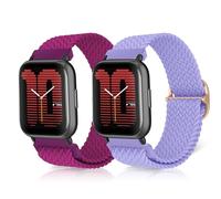 ToVioc Correa Compatible con Amazfit Active 2 Square/2/1, Bip 3/3 Pro, 20mm Breathable Adjustable Sports Correa de Repuesto para Amazfit GTS 4/4 Mini/3/2/2e/2 Mini - Lavanda & Pitahaya