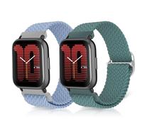 ToVioc Correa Compatible con Amazfit Bip 3/Bip 3 Pro/Active 3 Premium/Active 2 Square/Active2, 20mm Breathable Sports Correa de Repuesto para Amazfit GTS 4/GTS 4 Mini - Azul Piedra & Cactus