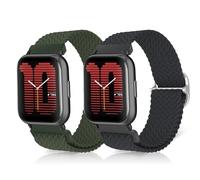 ToVioc Correa Compatible con Amazfit Bip 3/Bip 3 Pro/Active 3 Premium/Active 2 Square/Active2, 20mm Breathable Sports Correa de Repuesto para Amazfit GTS 4/GTS 4 Mini - Verde Oliva & Gris