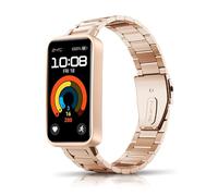 ToVioc Correa Compatible con Huawei Band 7, Caballero Elegante, Correa de Reloj de Metal de Acero Inoxidable para Huawei Band 7 - Oro Rosa