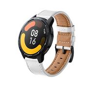ToVioc Correa Compatible con Xiaomi Watch 5/2/2 Pro/S4/S4 Sport/S3/Redmi Watch 5 Active, 22mm Correa Repuesto Cuero Adecuada para Huawei Watch GT 6 46mm/GT 6 Pro/GT 5/GT Runner 2/Ultimate 2 - Blanco