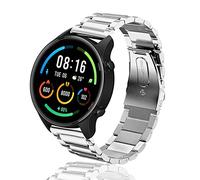 ToVioc Correa Compatible con Xiaomi Watch 5/S4/S4 Sport/Redmi Watch 5 Active, 22mm Correa de Reloj de Metal de Acero Inoxidable para Amazfit Bip 6/Active Max/Balance 2/T-Rex 3 Pro 48mm - Plata