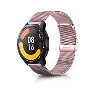 ToVioc Correa Compatible con Xiaomi Watch 5/S4/S4 Sport/S3/Redmi Watch 5 Active, 22mm Correa Metal Acero Inoxidable Malla Adecuada para Amazfit Bip 6/Active Max/Balance 2/T-Rex 3 Pro 48mm - Rosado