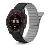 ToVioc Correa para 51mm of Garmin Fenix 8 Pro/Quatix 8/Tactix 8/D2 Mach 2, Correa QuickFit 26mm Silicona Magnética para Garmin Fenix 7X/7X Pro/6X, D2 Mach 1 Pro, Enduro 3/2 - Negro & Gris