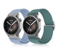 ToVioc Correa para Amazfit Bip 6/5/5 Unity, Active Max, 22mm Breathable Adjustable Sports Correa de Repuesto para Amazfit Balance 2/1, T-Rex 3 Pro 48mm, GTR 4/3 - Azul Piedra & Cactus