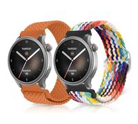 ToVioc Correa para Amazfit Bip 6/5/5 Unity, Active Max, 22mm Breathable Adjustable Sports Correa de Repuesto para Amazfit Balance 2/1, T-Rex 3 Pro 48mm, GTR 4/3 - Naranja & Arcoíris