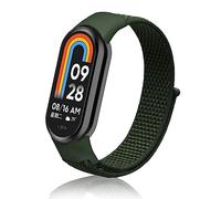 ToVioc Correa para Xiaomi Mi Band 10/9/8, Correa de Reloj Nylon Cómoda y Transpirable de Repuesto para Xiaomi Smart Band 10/9/8 - Verde Militar