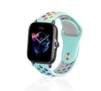 ToVioc Correa Reloj para Amazfit Active 2 Square/2/1, Bip 3/3 Pro, 20mm Correa Deportivo Silicona Transpirable para Amazfit GTS 4/4 Mini/3/2/2e/2 Mini - Gemstone Green