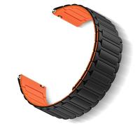 ToVioc Correas Silicone para Amazfit Balance Ultra/Balance 3 2 1/Cheetah 2 Ultra, 22mm Correa Reemplazo Magnético Silicone para Amazfit Bip 6/Bip 5/Active Max/T-Rex 3 Pro 48mm - Negro Naranja