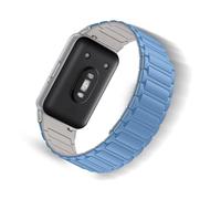 ToVioc Correas Silicone para Samsung Galaxy Fit 3, Correa Reemplazo Magnético Silicone para Samsung Galaxy Fit3 - Azul&Starlight