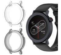 ToVioc Funda Compatible con CMF by Nothing Watch Pro 2 Protectora Todo Incluido, [2 Piezas] [Flexible TPU] [Anti-Rasguños] Cáscara Protectora para CMF by Nothing Watch Pro 2 - Negro & Transparente