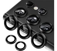 ToVioc Protector de Lente de Cámara Compatible con Samsung Galaxy S24 Ultra 5G HD Cristal Templado Protectores para Objetivos para Samsung Galaxy S24 Ultra 5G - Negro