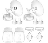 TOVVILD Piezas de extractor de leche compatibles con Spectra S2 Spectra S1, tubo de válvula de brida de 22 mm, kits de bomba de leche materna, no accesorios originales Spectra, reemplaza la botella