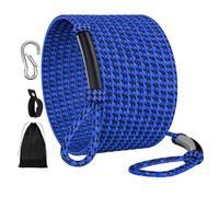 Tow Rope, Boat Harness, Kayak Strap, Double Pull Ring with Floating Handle, High Load Capacity for Rescue Surfing Docking, 236/708 Inches, Blue, Black,1 Piece, 2000kg, 1000kg