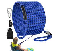 Tow Rope, Boat Harness, Kayak Strap, Double Pull Ring with Floating Handle, High Load Capacity for Rescue Surfing Docking, 236/708 Inches, Blue, Black,1 Piece, 2000kg, 1000kg