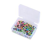 TOWARDSNAN 100 cuentas de ojo de pescado, línea de pesca, bolas flotantes, tapones de pesca de varios colores, cebos de peces, huevos, aparejo de pesca