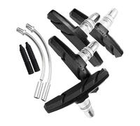 TOWARDSNAN 2 pares de pastillas de freno para bicicleta, bloque de zapata con tubo curvado y funda de goma, freno de bicicleta de montaña con tubo curvado y funda de goma