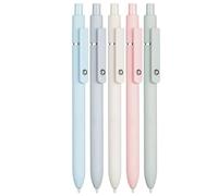 TOWARDSNAN 5 bolígrafos retráctiles de gel con punta de 0,5 mm, secado rápido, escritura suave para estudiantes y adultos, herramienta de escritura creativa