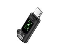 TOWARDSNAN Adaptador USB C macho a hembra, conector de pantalla digital para teléfono 16 15, con probador de voltaje de corriente