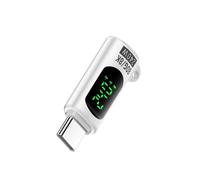 TOWARDSNAN Adaptador USB C macho a hembra, conector de pantalla digital para teléfono 16 15, con probador de voltaje de corriente