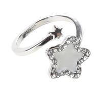 TOWARDSNAN Anillo ajustable de cinco puntas de moda, simple, abierto, joyería para nudillos, para mujeres y niñas, Diameter 17mm, Metal