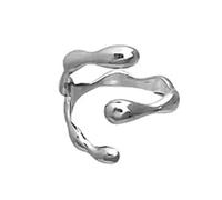 TOWARDSNAN Anillo punk de aleación con dos manos que el corazón, gótico, amor, corazón, gesto, manos de circonita, cruzado, para joyería de Halloween, Metal