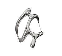 TOWARDSNAN Anillo punk de aleación con dos manos que el corazón, gótico, amor, corazón, gesto, manos de circonita, cruzado, para joyería de Halloween, Metal