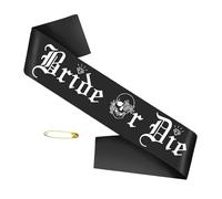 TOWARDSNAN Banda para despedida de soltera, decoración de despedida de soltera con letras de diamantes de imitación "Till Death Do Us Favor Bride or Die Bacheloret", Negro, Talla única