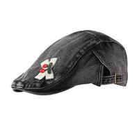 TOWARDSNAN Boinas retro de tela suave para entusiastas de la tendencia vintage, uso diario, viajeros y aventureros, sombreros de mujer, Negro, Talla única