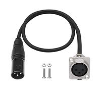 TOWARDSNAN Cable de enlace de barrera hembra a macho, revestimiento de PVC flexible, escudo de aluminio para instalaciones de sonido, montaje en panel de cable para agitador