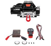 TOWARDSNAN Cabrestante de coche de aleación modelo con cable de acero, un conjunto de piezas hechas en metal, herramientas de modelo, negro/rojo/para cabrestante