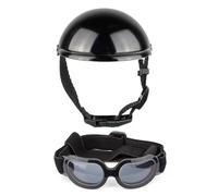 TOWARDSNAN Casco de equitación para perros, casco para mascotas, gafas para actividades al aire libre, accesorios para la cabeza de cachorro