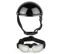 TOWARDSNAN Casco de equitación para perros, casco para mascotas, gafas para actividades al aire libre, accesorios para la cabeza de cachorro