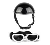 TOWARDSNAN Casco de equitación para perros, casco para mascotas, gafas para actividades al aire libre, accesorios para la cabeza de cachorro