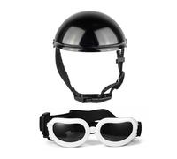 TOWARDSNAN Casco de equitación para perros, casco para mascotas, gafas para actividades al aire libre, accesorios para la cabeza de cachorro