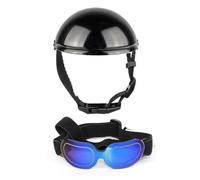 TOWARDSNAN Casco de equitación para perros, casco para mascotas, gafas para actividades al aire libre, accesorios para la cabeza de cachorro