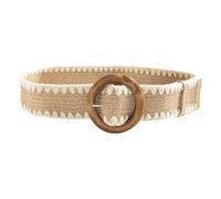 TOWARDSNAN Cinturón artístico juvenil ajustable de cuero, cinturones elásticos delgados para trajes elegantes y ocasiones, cinturón femenino de moda, albaricoque, Talla única