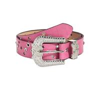 TOWARDSNAN Cinturón elegante con ojales para vestido con hebilla de diamantes de imitación de poliuretano, hebilla de mariposa para traje de vestido, cinturón de cadena de cintura, Rosa Roja, Talla