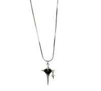 TOWARDSNAN Collar con colgante de estrella punk, cadena para el cuello, hip hop, grunge, cadena de clavícula, joyería para hombres y mujeres, 45+5cm, Metal