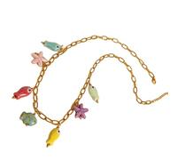TOWARDSNAN Collar con cuentas de cerámica de colores que inspira la dopamina que mejora el estado de ánimo y muestra una personalidad única para mujeres a la moda, As shown in the figure, cuentas