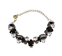 TOWARDSNAN Collar de diamantes de imitación para mascotas con perlas tachonadas, elegante cadena para el cuello para perros pequeños, accesorios para fotos de cumpleaños, collar de perro